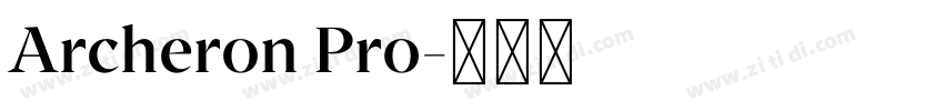 Archeron Pro字体转换